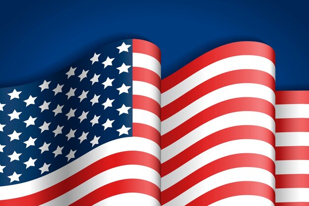 Realistyczne American flag background