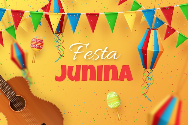 Realistyczne festas juninas tło