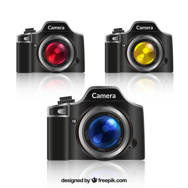 Realistyczne kolekcja kamer canon