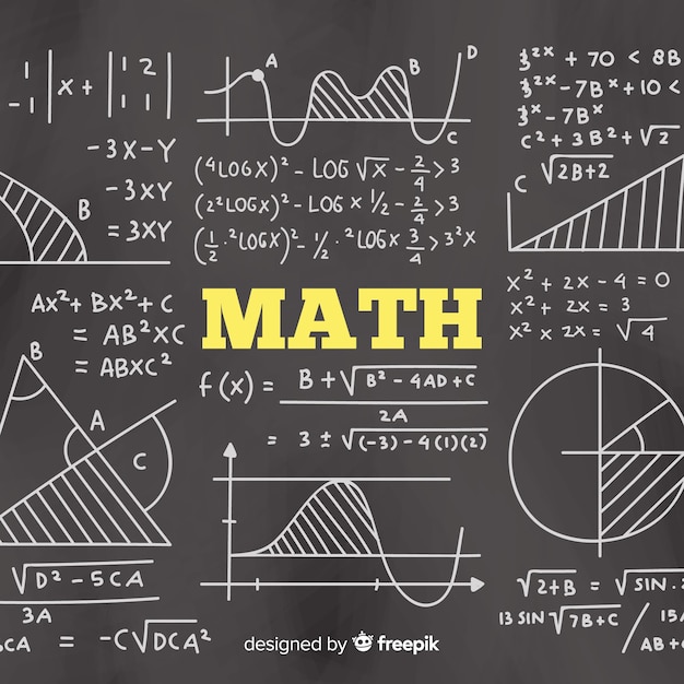 Bezpłatny wektor realistyczne matematyka tablica tło