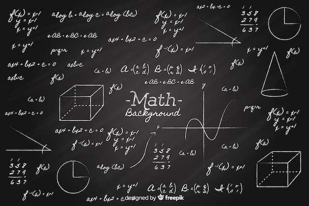 Bezpłatny wektor realistyczne matematyka tablica tło