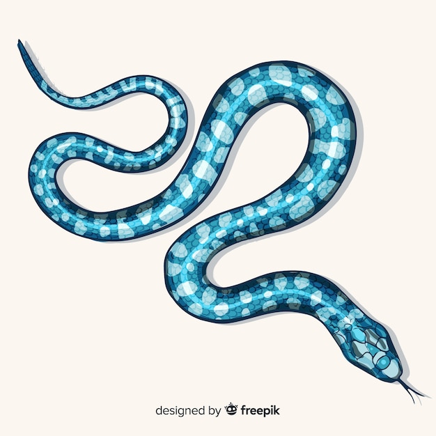 Realistyczne ręcznie rysowane tło węża