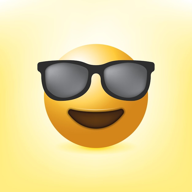 Bezpłatny wektor realistyczne social media emoji emotikon ilustracji wektorowych