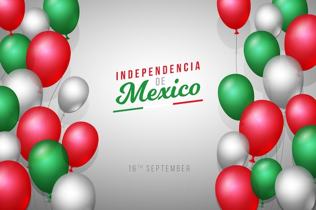 Realistyczne tło balonu Independencia de méxico