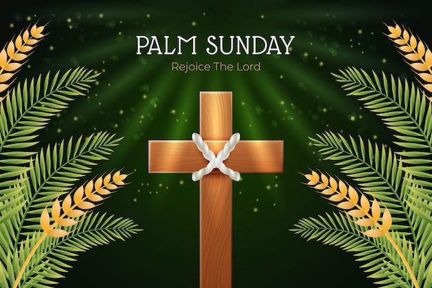 Realistyczne Tło Dla Palm Sunday.