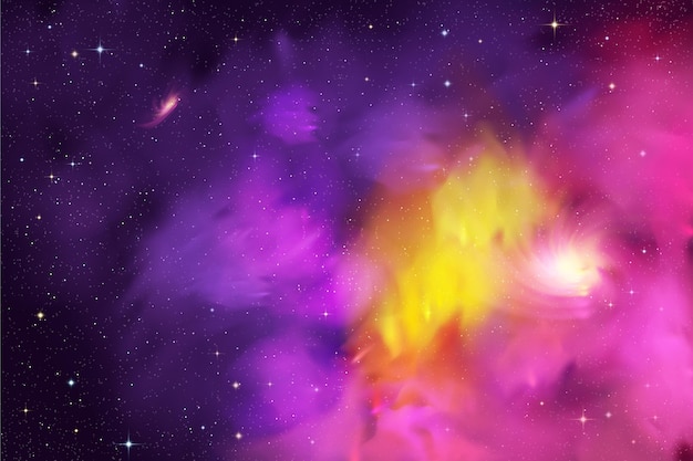 Bezpłatny wektor realistyczne tło galaktyki