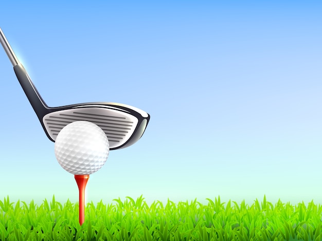 Bezpłatny wektor realistyczne tło golfa