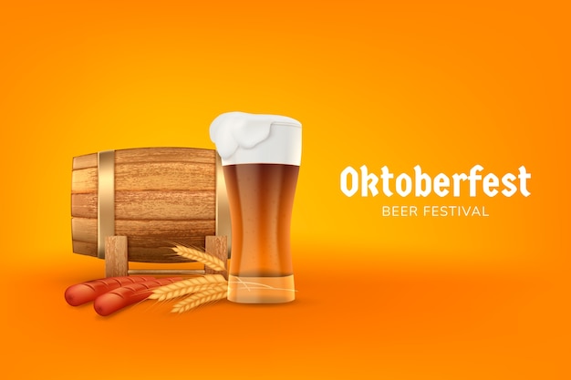 Realistyczne tło na festiwal oktoberfest