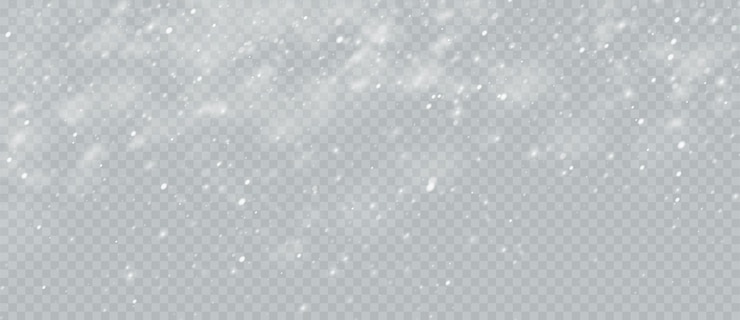 Realistyczne tło nakładki Snow Blizzard. Płatki śniegu latające na niebie na przezroczystym tle. Tło dla projektu Boże Narodzenie. Ilustracja wektorowa eps10
