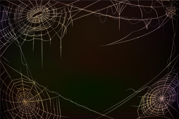 Realistyczne tło pajęczyny halloween