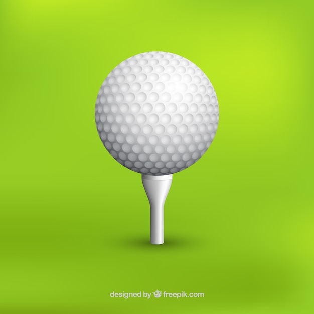 Realistyczne tło piłka golfowa