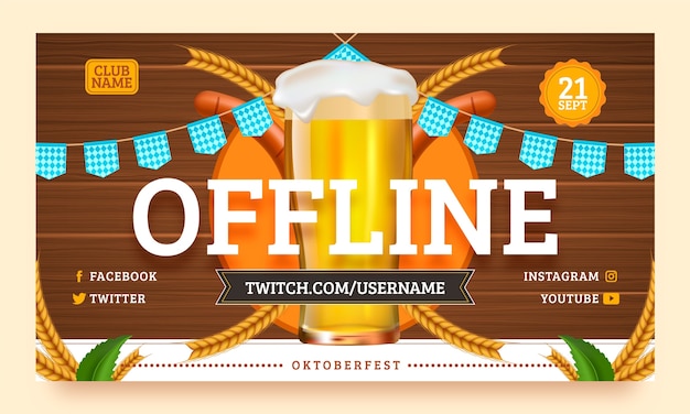 Realistyczne tło twitch na festiwal oktoberfest