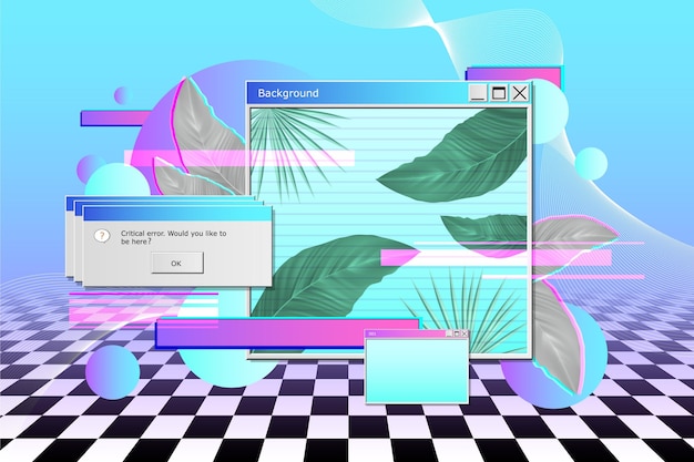 Realistyczne Tło Vaporwave