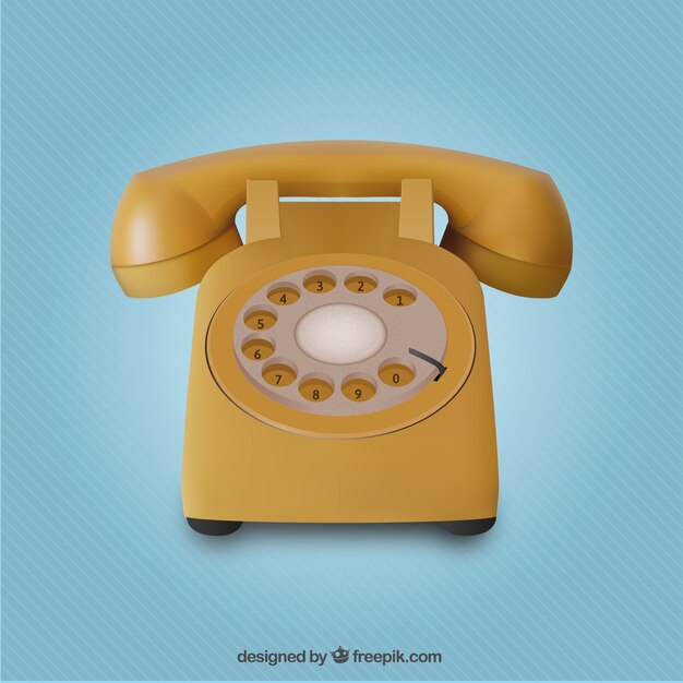 Realistyczne żółty telefon
