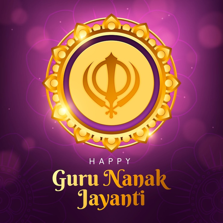 Bezpłatny plik Wektor realistyczny guru nanak jayanti