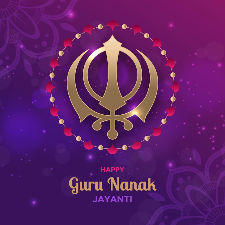 Bezpłatny plik Wektor realistyczny guru nanak jayanti