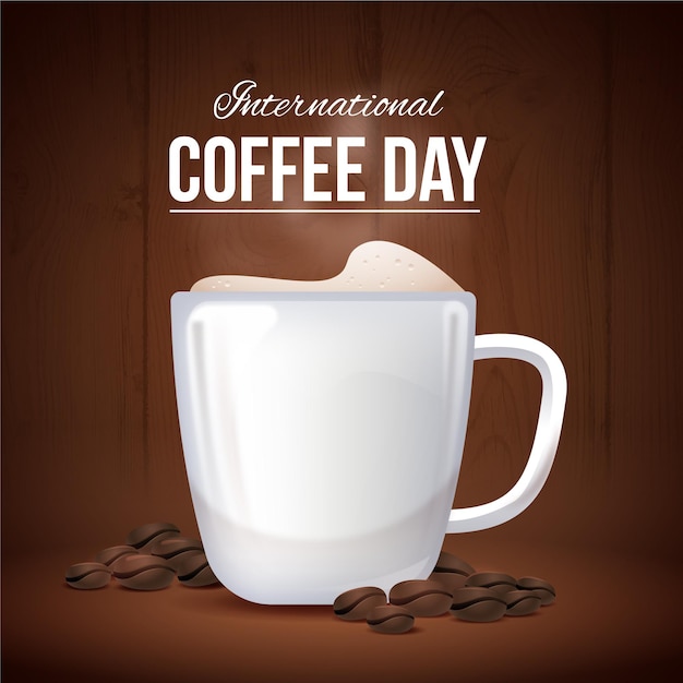 Realistyczny międzynarodowy dzień kawy