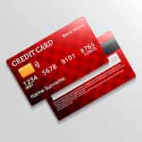 Bezpłatny wektor realistyczny projekt karty kredytowej