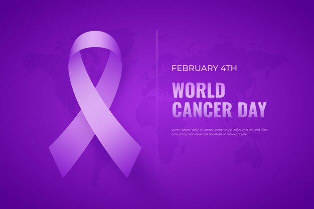 Realistyczny światowy dzień raka w tle