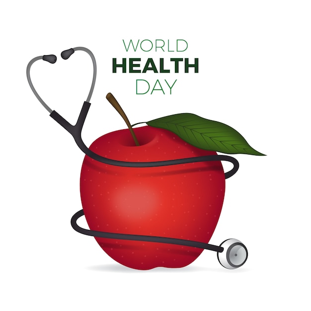 Realistyczny światowy dzień zdrowia tło