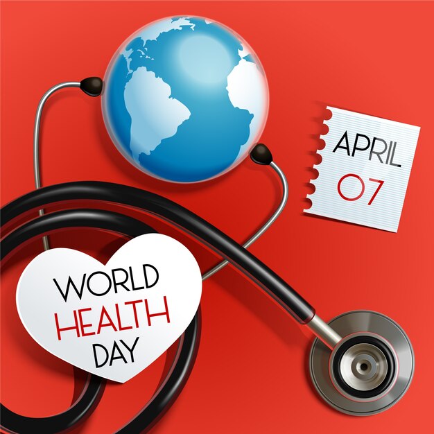 Realistyczny światowy dzień zdrowia tło