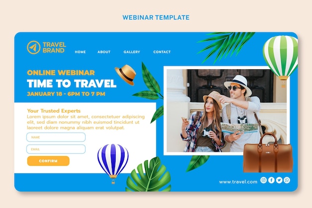 Realistyczny Szablon Webinaru Podróżniczego