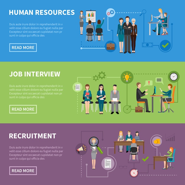 Recruitment Hr People Horizontal Banners