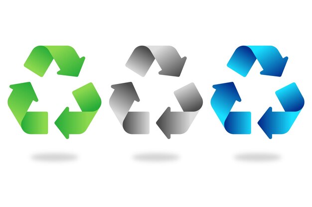 Recykling Znaki Gradientu