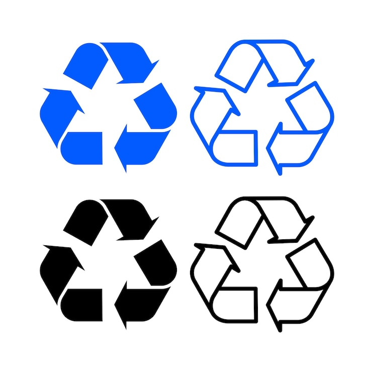 Bezpłatny plik Wektor recykling znaków w wielu stylach