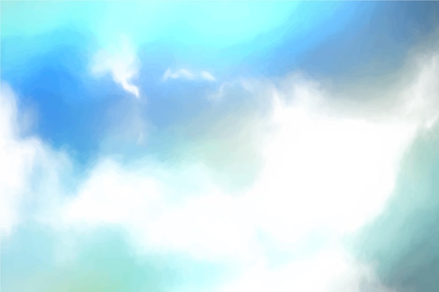 Ręcznie malowane akwarela pastelowe niebo w tle