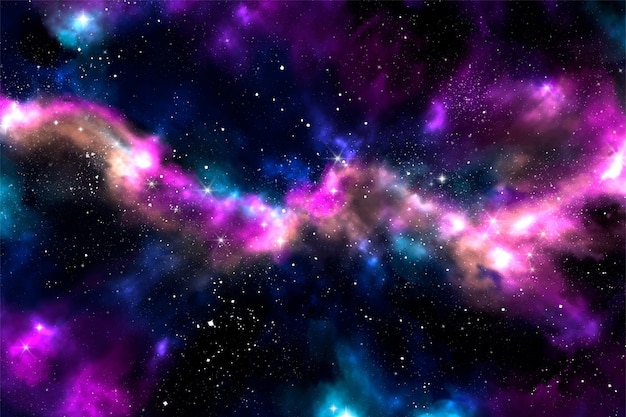 Ręcznie malowane tła galaktyki akwarela