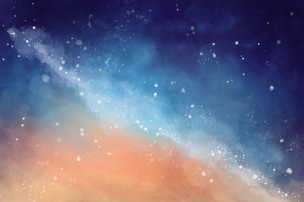Bezpłatny wektor ręcznie malowane tła galaktyki akwarela