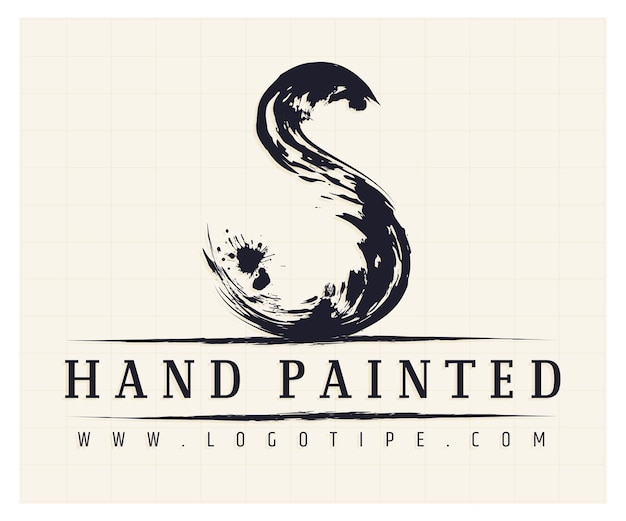 Bezpłatny wektor ręcznie malowany szablon logo s