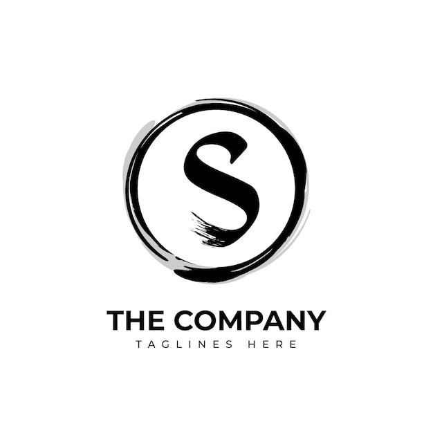 Ręcznie malowany szablon logo s