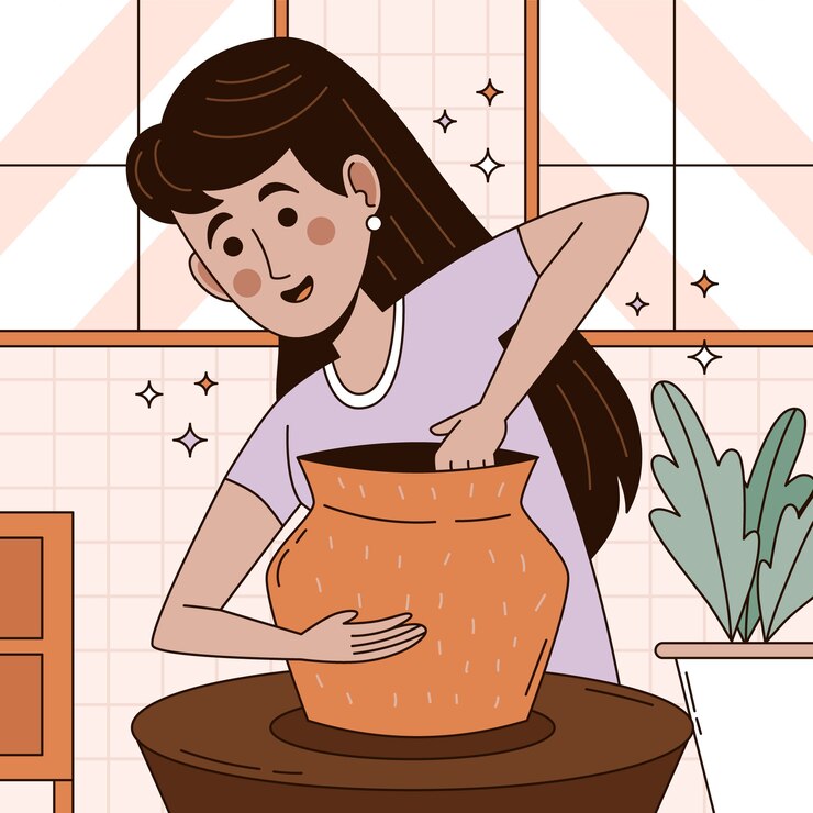 Bezpłatny plik Wektor ręcznie narysowana ilustracja ceramiczna