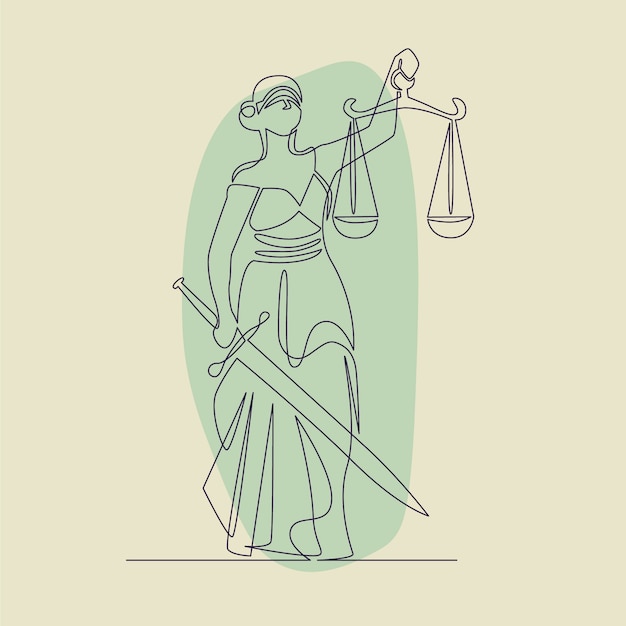 Ręcznie narysowana ilustracja prawnika