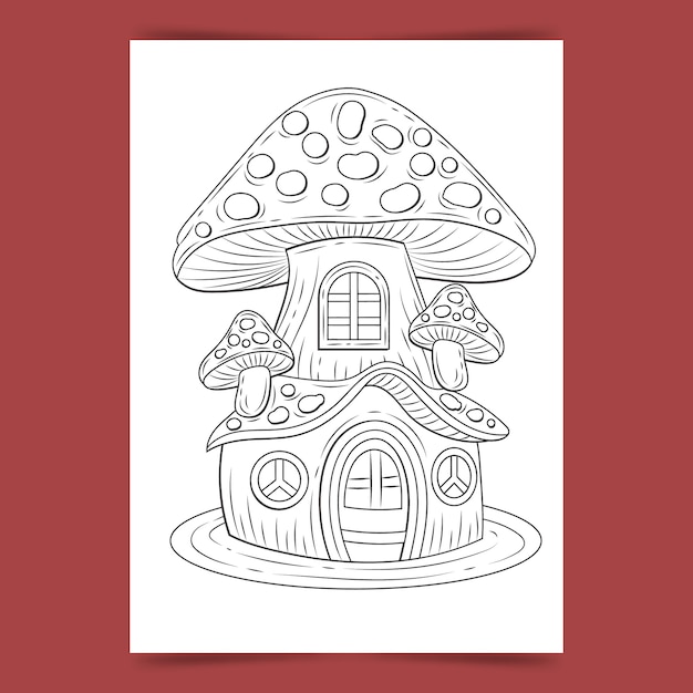 Bezpłatny wektor ręcznie narysowana ilustracja z grzybami.