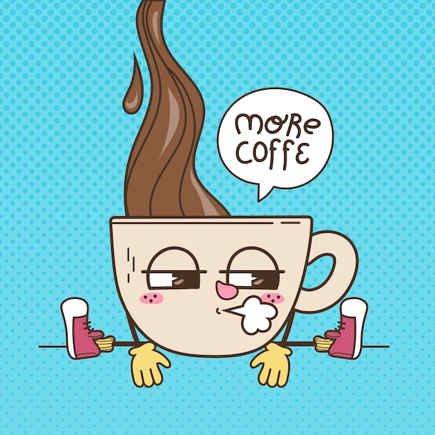 Ręcznie narysowana ilustracja z kawy