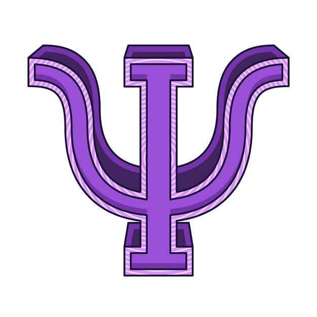 Ręcznie narysowane logo ikony psychologii