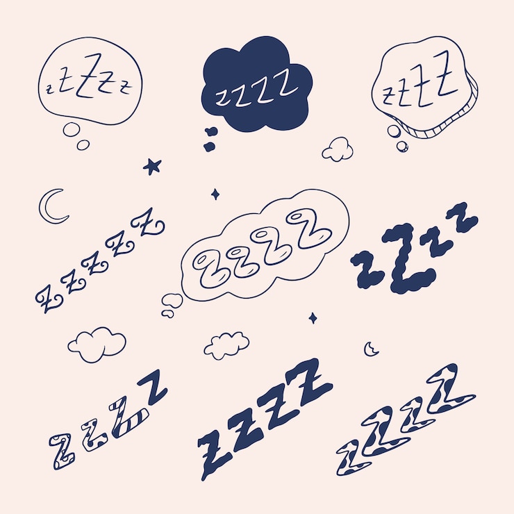 Bezpłatny plik Wektor ręcznie narysowany element zzz doodle