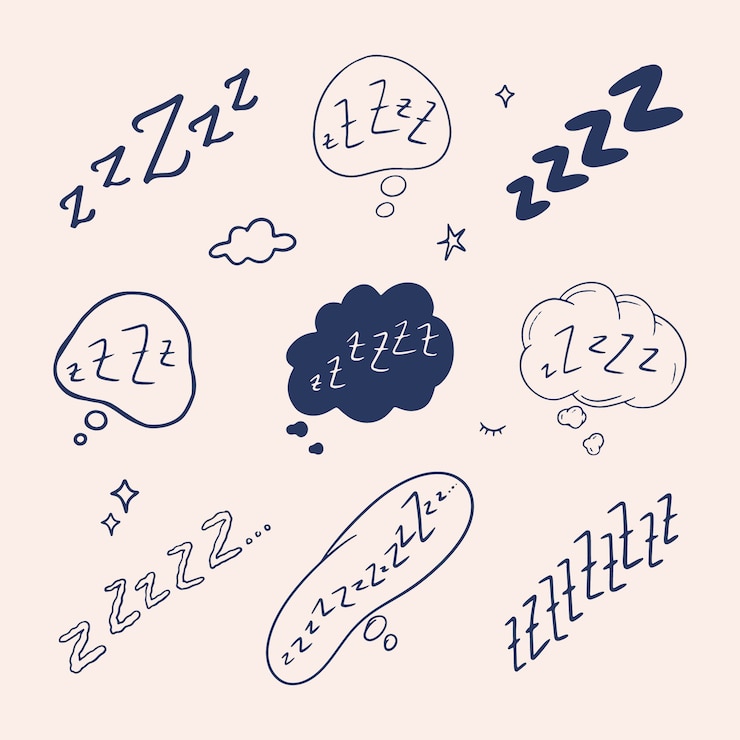 Bezpłatny plik Wektor ręcznie narysowany element zzz doodle