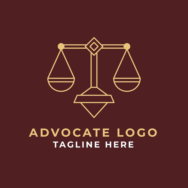 Bezpłatny wektor ręcznie narysowany projekt logo adwokata