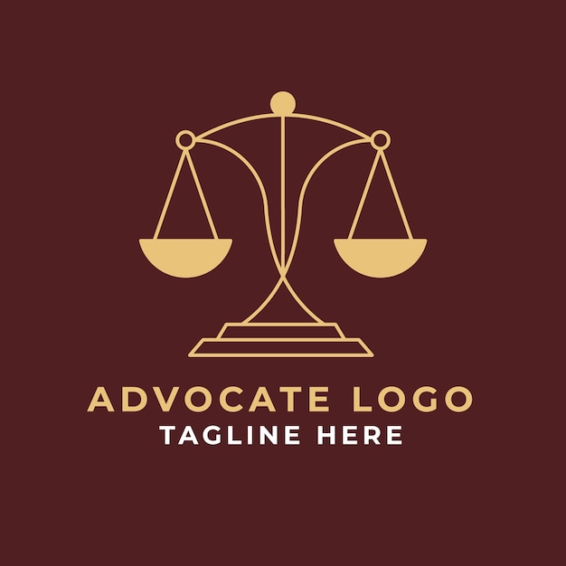 Bezpłatny wektor ręcznie narysowany projekt logo adwokata