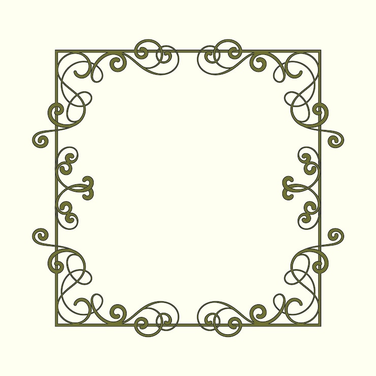 Bezpłatny plik Wektor ręcznie narysowany projekt ramki w stylu art nouveau
