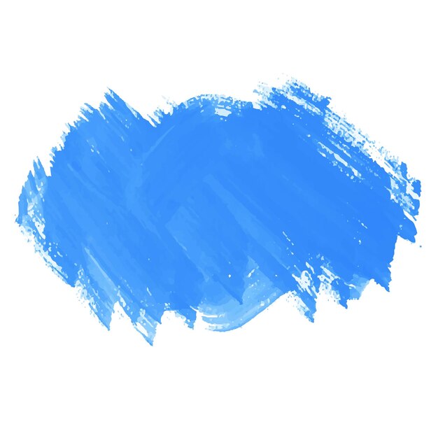 Ręcznie narysuj projekt akwareli z niebieskim pociągnięciem pędzla