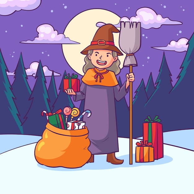 Ręcznie Rysowana Ilustracja Befana