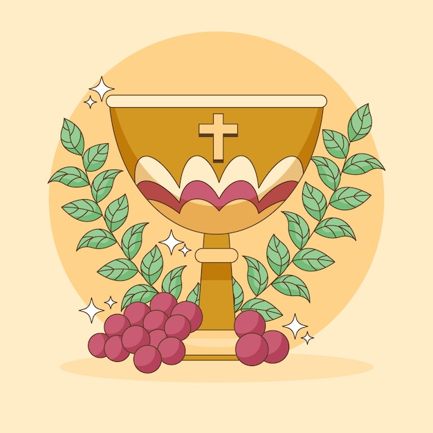 Ręcznie rysowana ilustracja monstrancji