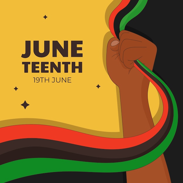 Ręcznie Rysowana Ilustracja Na Obchody Juneteenth