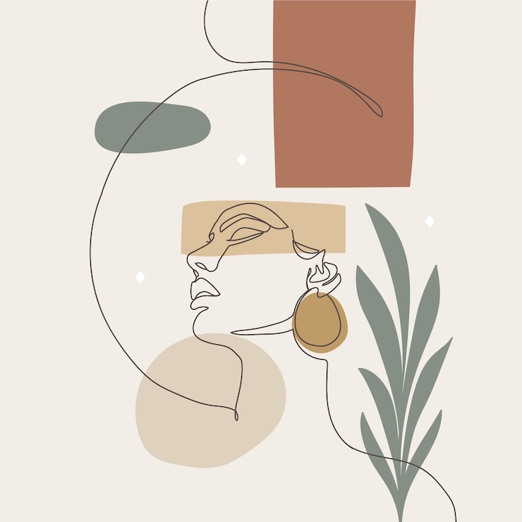 Bezpłatny plik Wektor ręcznie rysowana ilustracja portretowa jednej linii