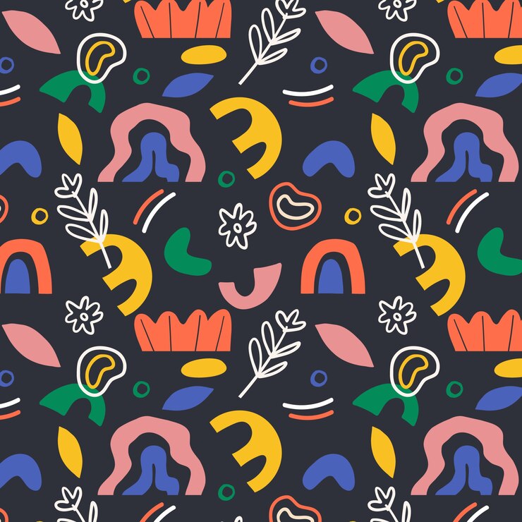Bezpłatny plik Wektor ręcznie rysowane abstrakcyjny wzór doodle